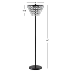 60" Crystal/Metal Jemma Floor Lamp (Includes Energy Efficient Light Bulb) - JONATHAN Y -Adesso Shop GUEST 48cc7298 f47c 4a9e bd47 76fb7e34d448
