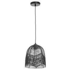 10" 1-Light Zola Pendant Rattan Black - River Of Goods -Adesso Shop GUEST 48df7a0c feea 45d7 bd59 7dede4850dd1