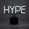 Amped Co 9.6" X 8.3" HYPE Real Neon Light Novelty Desk Lamp, White