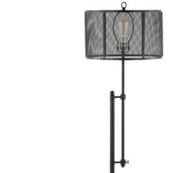 64.5" Noah Modern Industrial Iron Height-Adjustable LED Floor Lamp Black (Includes LED Light Bulb) - JONATHAN Y -Adesso Shop GUEST 4942a51f 7637 443f b632 9c23d283abf2