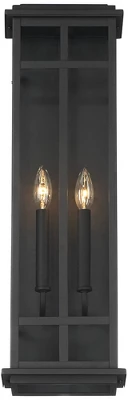 Possini Euro Design Metrix Modern Industrial Outdoor Wall Light Fixture Black Metal 26" Clear Glass For Post Exterior Barn Deck House Porch Yard Patio 5 Possini Euro Design Metrix Modern Industrial Outdoor Wall Light Fixture Black Metal 26" Clear Glass For Post Exterior Barn Deck House Porch Yard Patio - Image 3
