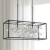 Possini Euro Design Carrine Black Silver Linear Pendant Chandelier 38 1/2" Wide Modern Clear Crystal 8-Light Fixture For Dining Room Kitchen Island -Adesso Shop GUEST 4b1770ec d00d 4297 ba7b 9686497d77bb