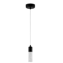 4.75" LED 1-Light Bolha Bubble Acrylic/Iron Minimalist Pendant Black - JONATHAN Y -Adesso Shop GUEST 4c352014 58b1 4666 99af 13e1bbcaba08