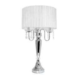 Romantic Sheer Shade Table Lamp With Hanging Crystals - Elegant Designs -Adesso Shop GUEST 4c4dd5be be7d 4baf b6da 2923b313d2b1