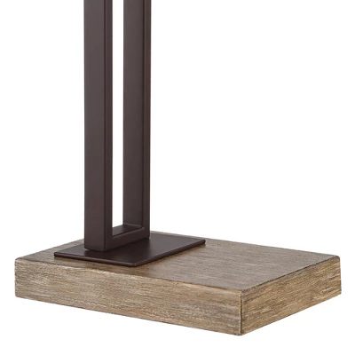 Franklin Iron Works Maricopa Rustic Farmhouse Desk Lamp 21 1/4" High Bronze Metal With USB And AC Power Outlet Mica Shade For Bedroom Living Room Home 8 Franklin Iron Works Maricopa Rustic Farmhouse Desk Lamp 21 1/4" High Bronze Metal With USB And AC Power Outlet Mica Shade For Bedroom Living Room Home - Image 6