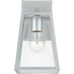 John Timberland Arrington Modern Outdoor Wall Light Fixture Silver Steel 10 3/4" Clear Glass For Post Exterior Barn Deck House Porch Yard Posts Patio -Adesso Shop GUEST 4f4253c3 f57b 4dc6 be66 9710ab997df9
