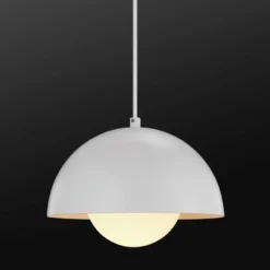 1-Light Amelia Plug-In Pendant With Glass Shade Matte White - Globe Electric -Adesso Shop GUEST 4f88bbb4 fc26 4665 b03e 83b71dec3a6e