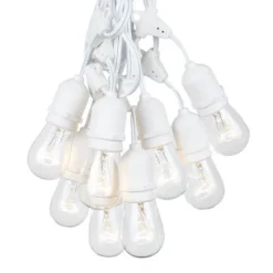 Novelty Lights Edison Outdoor String Lights With 25 Suspended Sockets White Wire 37.5 Feet 18 Novelty Lights Edison Outdoor String Lights With 25 Suspended Sockets White Wire 37.5 Feet -Adesso Shop GUEST 4fef98db 1d06 421d 9030 3d79f96c842b