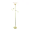 Torchiere Floor Lamp With 2 Reading Lights And Scalloped Glass Shades Gold - Lalia Home -Adesso Shop GUEST 4ffd8cff ba31 475b 9970 95345e7a2378