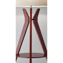 59.5" 3-way Bedford Shelf Floor Lamp Brown - Adesso -Adesso Shop GUEST 500c5b32 bb2d 43bc 84a3 de1a53d1036b