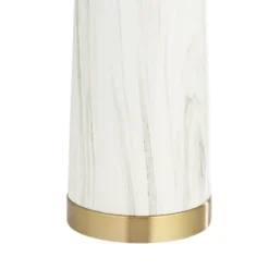 360 Lighting Maceao Modern Table Lamps 28" Tall Set Of 2 White Faux Marble Tapered Drum Shade For Bedroom Living Room Bedside Nightstand Office House -Adesso Shop GUEST 50a7c332 b42e 41f9 a372 27416411a9e6