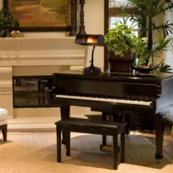 Bankers Lamp With Amber Mica Shade (Includes LED Light Bulb) -Adesso Shop GUEST 513e9d33 f283 4b00 b3db 5d6d7bdecdcd