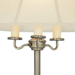 Regency Hill Montebello Vintage Retro Floor Lamp Standing 59" Tall Antique Brass Metal Soft Tan Bell Shade For Living Room Bedroom Office House Home -Adesso Shop GUEST 532889db 973c 42ed 90ea c413bf224cb5