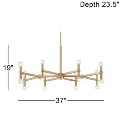 Possini Euro Design Marya Satin Brass Chandelier 37" Wide Modern 24-Light Fixture For Dining Room House Foyer Kitchen Island Entryway Bedroom Home 17 Possini Euro Design Marya Satin Brass Chandelier 37" Wide Modern 24-Light Fixture For Dining Room House Foyer Kitchen Island Entryway Bedroom Home -Adesso Shop GUEST 57077a84 ab71 4282 a99f 9e7bd065d784