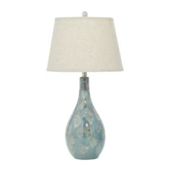 Ceramic Table Lamp With Drum Shade Set Of 2 Turquoise - Olivia & May -Adesso Shop GUEST 570f4801 a5c5 470c aa5a c6f3025c36cf