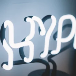 Amped Co 9.6" X 8.3" HYPE Real Neon Light Novelty Desk Lamp, White -Adesso Shop GUEST 59f7e9e9 11a9 4251 ad7c 1c359bf40446