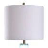 Galaxia Contemporary Art Glass Table Lamp With LED Night Light Base And Shade White - StyleCraft