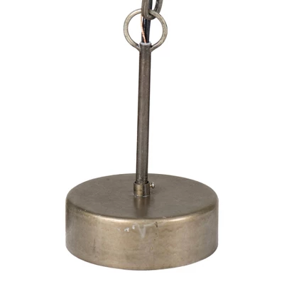 Metal Chandelier With Draped Wood Beads Light Beige - Storied Home 3 Metal Chandelier With Draped Wood Beads Light Beige - Storied Home