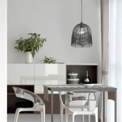 10" 1-Light Zola Pendant Rattan Black - River Of Goods -Adesso Shop GUEST 5e90d918 8371 4f86 a872 ad60176e813f