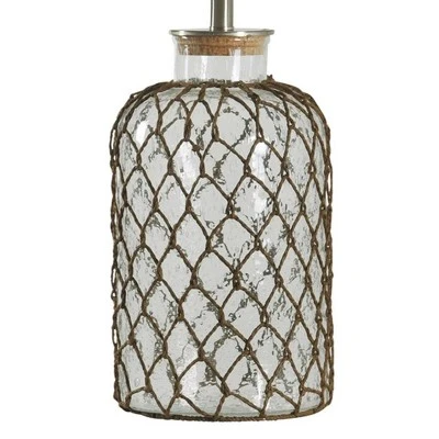 30" 3-way Seeded Netted Rope Glass Table Lamp - StyleCraft 4 30" 3-way Seeded Netted Rope Glass Table Lamp - StyleCraft - Image 2