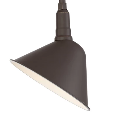 Franklin Iron Works Neihart Rustic Farmhouse Outdoor Barn Light Fixture Bronze Curving Gooseneck 18" Post Exterior Barn Deck House Porch Yard Patio 4 Franklin Iron Works Neihart Rustic Farmhouse Outdoor Barn Light Fixture Bronze Curving Gooseneck 18" Post Exterior Barn Deck House Porch Yard Patio - Image 2