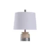 Haverhill Hammered Banded Table Lamp With Tapered Drum Silver/Tan - StyleCraft