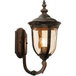 John Timberland Bellagio Vintage Rustic Outdoor Wall Light Fixture Veranda Bronze Upbridge 16 1/2" Champagne Glass For Post Exterior Barn Deck House -Adesso Shop GUEST 6076368e 5217 4a48 acca b8bf695be135