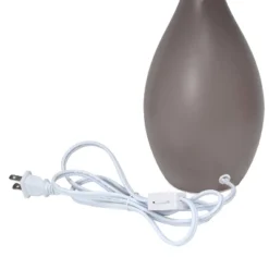 18.11" Traditional Standard Ceramic Dewdrop Table Desk Lamp With Matching Fabric Shade Gray - Creekwood Home -Adesso Shop GUEST 60f62469 f426 42b0 bb72 b8988ed2a041