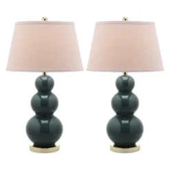 (Set Of 2) 28" Pamela Triple Gourd Ceramic Lamp Marine Blue (Includes CFL Light Bulb) - Safavieh 8 (Set Of 2) 28" Pamela Triple Gourd Ceramic Lamp Marine Blue (Includes CFL Light Bulb) - Safavieh -Adesso Shop GUEST 627cf649 ad91 4c52 9e26 547dd47d3138
