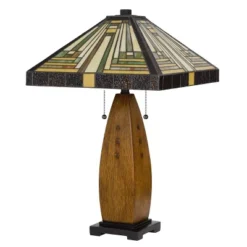 27" Resin Contemporary Mission Table Lamp With Tiffany Glass Shade - Cal Lighting 8 27" Resin Contemporary Mission Table Lamp With Tiffany Glass Shade - Cal Lighting -Adesso Shop GUEST 62f7c724 6008 41da b977 771b6940eb43