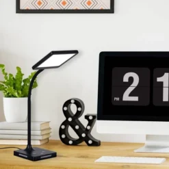 Charge Up Desk Lamp Black (Includes LED Light Bulb) - Brilli -Adesso Shop GUEST 637f5994 3da8 4c5f 873e 8b0945299b9d