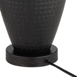 Regency Hill Auburn Rustic Farmhouse Table Lamp 25" High Bronze Hammered Natural Linen Empire Shade For Bedroom Living Room Bedside Nightstand Office 14 Regency Hill Auburn Rustic Farmhouse Table Lamp 25" High Bronze Hammered Natural Linen Empire Shade For Bedroom Living Room Bedside Nightstand Office -Adesso Shop GUEST 65aec3f5 d063 438d a71a c358e80375c9