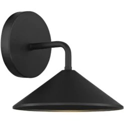 Minka Lavery Modern Industrial Outdoor Wall Light Fixture Sand Coal LED 8" For Post Exterior Barn Deck House Porch Yard Patio
