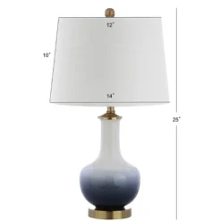 25" Ceramic/Brass Gradient Table Lamp (Includes LED Light Bulb) White - JONATHAN Y -Adesso Shop GUEST 66d88602 d3f7 4227 964f 4f8da708c179
