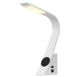 Metal Desk Lamp With Wireless Charging Pad And USB Port White (Includes LED Light Bulb) - Cal Lighting -Adesso Shop GUEST 6730737b aef7 48cd 93e0 343cbaaa7490