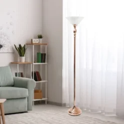 1-Light Classic Torchiere Floor Lamp With Marbleized Glass Shade Rose Gold - Lalia Home 10 1-Light Classic Torchiere Floor Lamp With Marbleized Glass Shade Rose Gold - Lalia Home -Adesso Shop GUEST 67f4a5e9 8afb 4cf2 84ee b9e19b1b630a