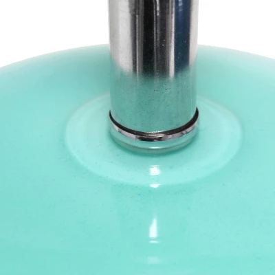 15.25" Modern Ovaloid Glass Bedside Table Lamp With Fabric Shade - Lalia Home 6 15.25" Modern Ovaloid Glass Bedside Table Lamp With Fabric Shade - Lalia Home - Image 4