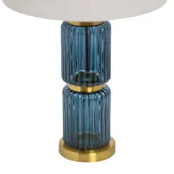 19.5" Vivian Cylinder Base Table Lamp Blue/Gold - River Of Goods -Adesso Shop GUEST 694b9ac7 507b 43d5 b723 9c4df541a876