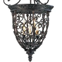 Franklin Iron Works French Scroll Rubbed Bronze Chandelier 22 1/2" Wide Rustic 9-Light Fixture For Dining Room House Kitchen Island Entryway Bedroom -Adesso Shop GUEST 6a448f22 3636 4722 96a0 283e2822dede