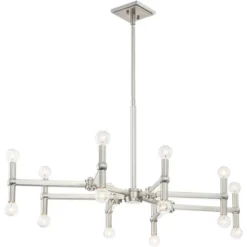 Possini Euro Design Marya Brushed Nickel Chandelier 37 3/4" Wide Modern 16-Light Fixture For Dining Room House Foyer Kitchen Island Entryway Bedroom -Adesso Shop GUEST 6a4dca51 57e1 46ea 8e7c 7df0944fcf99