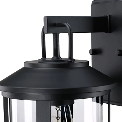 Glass Outdoor Wall Light Black - Wellfor 5 Glass Outdoor Wall Light Black - Wellfor - Image 3