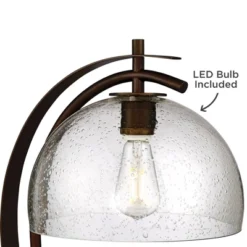 Possini Euro Design Modern Accent Table Lamp With USB Port Filament LED 22.5" High Bronze Metal Glass Dome Shade For Living Room Desk Bedroom -Adesso Shop GUEST 6ab167cb ff9d 485d 80f7 635a6c4df405