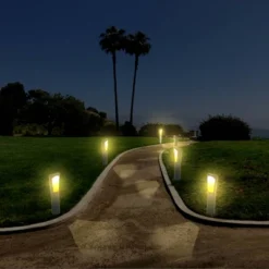 5.51" X 29.92" Solar LED Garden Path Light Amber/White - Techko Maid -Adesso Shop GUEST 6ad2568f e5f0 4191 b4d4 278d2739d54b