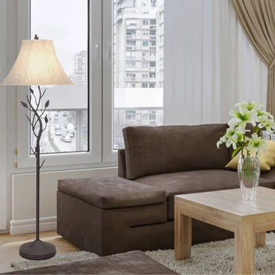 64" 3-way Metal Hand Forged Floor Lamp Black - Cal Lighting 3 64" 3-way Metal Hand Forged Floor Lamp Black - Cal Lighting