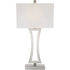 360 Lighting Roxie Modern Table Lamps 31" Tall Set Of 2 Brushed Nickel Metal Off White Fabric Rectangular Shade For Bedroom Living Room Bedside Office 12 360 Lighting Roxie Modern Table Lamps 31" Tall Set Of 2 Brushed Nickel Metal Off White Fabric Rectangular Shade For Bedroom Living Room Bedside Office -Adesso Shop GUEST 6e06fd90 e5f1 4a10 bdaa 51f7e636ed82