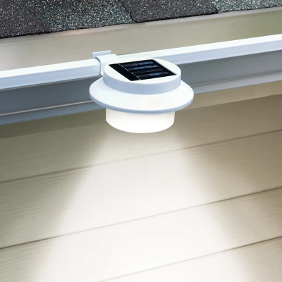 Collections Etc White Clip-on Gutter Solar Security Light 4.75 X 4.75 X 2.5 3 Collections Etc White Clip-on Gutter Solar Security Light 4.75 X 4.75 X 2.5