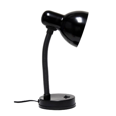 14.25" Traditional Fundamental Metal Desk Task Lamp And Bowl Shaped Shade With Flexi Gooseneck Black - Creekwood Home 9 14.25" Traditional Fundamental Metal Desk Task Lamp And Bowl Shaped Shade With Flexi Gooseneck Black - Creekwood Home - Image 7