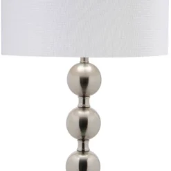 58.5" Reflections Stacked Ball Floor Lamp (Includes LED Light Bulb) Nickel - Safavieh -Adesso Shop GUEST 7180e08b b465 4c2c a339 bdaee618ceca