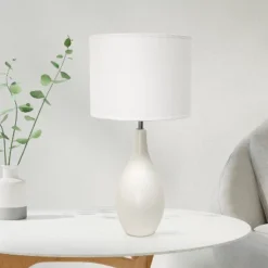 18.11" Traditional Standard Ceramic Dewdrop Table Desk Lamp With Matching Fabric Shade Off-White - Creekwood Home 17 18.11" Traditional Standard Ceramic Dewdrop Table Desk Lamp With Matching Fabric Shade Off-White - Creekwood Home -Adesso Shop GUEST 71ec4fc6 fb41 4bf2 82a3 f782429c0a82
