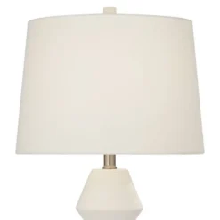 360 Lighting Modern Table Lamps 26" High Set Of 2 White Gourd Fabric Tapered Drum Shade For Bedroom Living Room House Home Bedside Nightstand Office -Adesso Shop GUEST 7200439d d070 489c bc2d 1127d12b1190